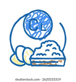 cl vitamin doodle icon sketch vector. cl vitamin sign. isolated symbol illustration