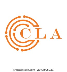 CLA letter design. CLA letter technology logo design on white background. CLA Monogram logo design for entrepreneur and business