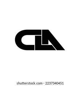 CLA letter monogram logo design vector