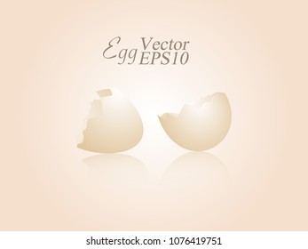 Clack eggshells on soft color background illustration vector design.