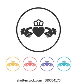 claddagh ring icon. vector illustration