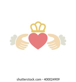 claddagh ring icon. vector illustration