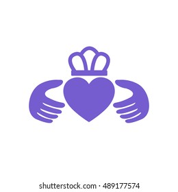 claddagh ring icon. vector illustration