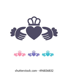claddagh ring icon. vector illustration