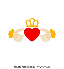 claddagh ring icon. vector illustration