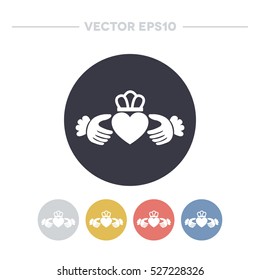 claddagh ring icon. vector illustration