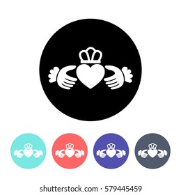 claddagh ring icon. vector illustration