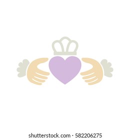 claddagh ring icon. vector illustration