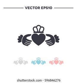 claddagh ring icon. vector illustration