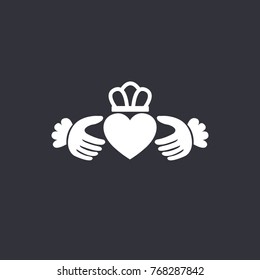 claddagh ring icon. vector illustration