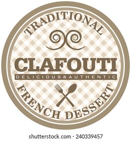 clafouti dessert label