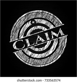 Claim chalkboard emblem