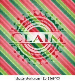  Claim christmas emblem background.
