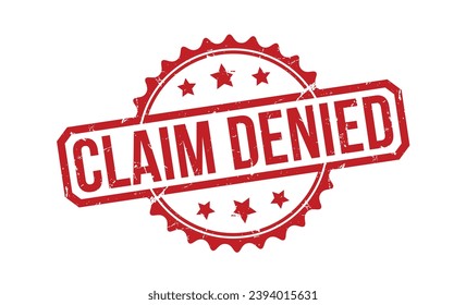 Claim Denied stamp red rubber stamp on white background. Claim Denied stamp sign. Claim Denied stamp.