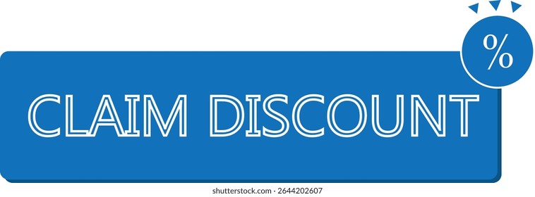 imagem vetorial do botão de desconto da declaração