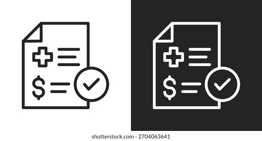 Icono De Reclamo En Versión De Línea Sobre Fondo Blanco Y Negro