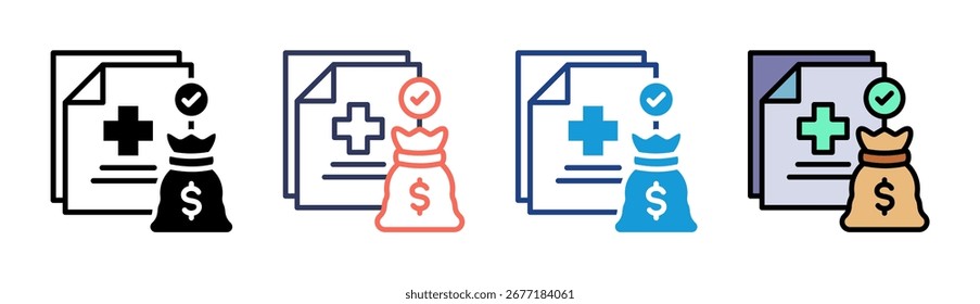 Ícone de Declaração Definir Coleção de Vários Estilos