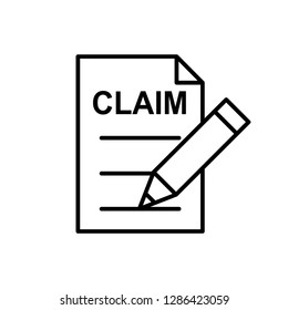Claim icon, vector illustration