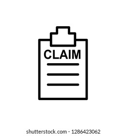 Claim icon, vector illustration