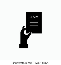 Claim Icon Vector Presented Glyph Style Stock Vector (royalty Free 