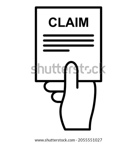 Claim letter submission icon in trendy outline style design. Vector illustration isolated on white background.