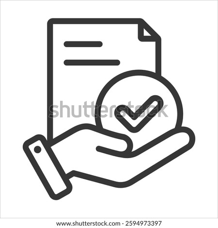 Claim Outline Icon Vector Illustration