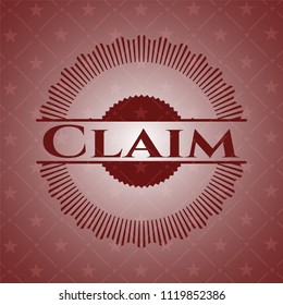 Claim retro red emblem