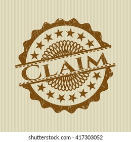 Claim rubber grunge texture seal