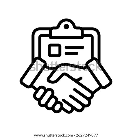Claim Settlement Vector outline icon. Eps10 file 
