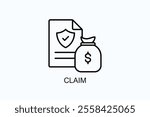 Claim Vector, Icon Or Logo Sign Symbol Illustration