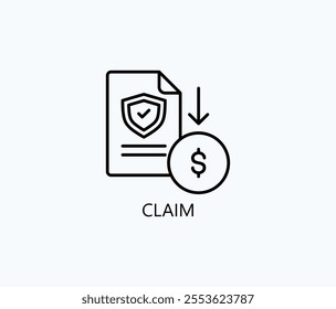 Claim Vector, Icon Or Logo Sign Symbol Illustration