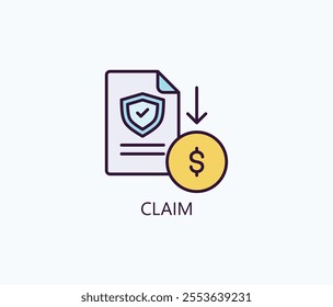 Claim Vector, Icon Or Logo Sign Symbol Illustration