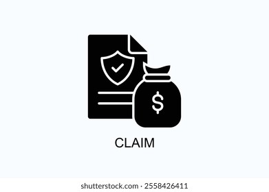 Claim Vector, Icon Or Logo Sign Symbol Illustration