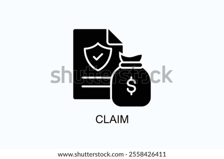Claim Vector, Icon Or Logo Sign Symbol Illustration