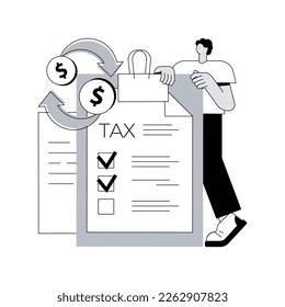 Reclama la ilustración de vector de concepto abstracto de tus documentos. Deducciones, créditos y gastos fiscales, ingresos por trabajo, informe financiero, reembolso de dinero, forma de impuestos en línea de presentación de metáfora abstracta de software.