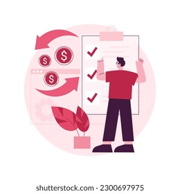 Claim your documents abstract concept vector illustration. Deductions, tax credits and expenses, job earnings, financial report, money refund, online tax form filing software abstract metaphor.