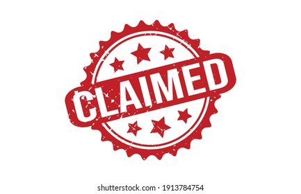 Claimed Rubber Grunge Stamp Seal Vector Illustration