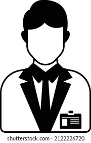 Claims departments employ Concept,  Sales Person Stock illustration, Insurance Agent or Policy Broker Vector Icon Design, Financial loss Protection Symbol, Risk management Sign