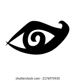 Clairvoyant sight sign. Runic symbol isolated on a white background