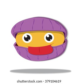 Clam character cartoon