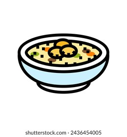 Clam Chowder Meeresküche Farbe Icon Vektor. Clam Chowder Meeresküche Zeichen. Isolierte Symbol Illustration