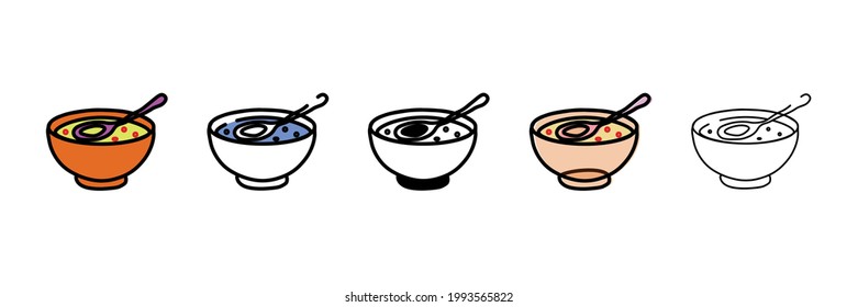 clam chowder vector type icon