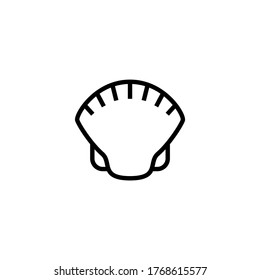 Clam, clams icon in black line style icon, style isolated on white background
