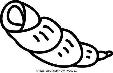Clam fish, illustration, vector on a white background