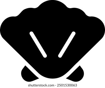 clam glyph icon illustration vector