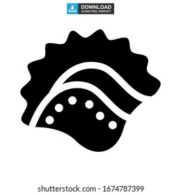 Icono de clam o logotipo símbolo de signo aislado ilustración vectorial - iconos vectoriales de estilo negro de alta calidad
