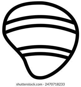 clam icon with outline style