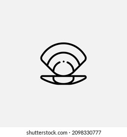 Clam Icon Sign Vector,Symbol, Logo Illustration For Web And Mobile