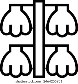 clam icon. Thin linear style design isolated on white background