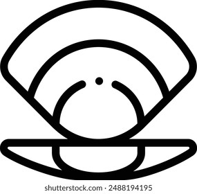 clam icon. Thin Linear Style Design Isolated On White Background